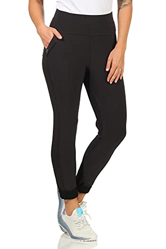 Sockenhimmel Damenhose angenehme Freizeithose für jeden Tag Komfortbund Stretchhose Leggings mit Taschen High Waist Hose (44-46, Grau, Numeric_44)