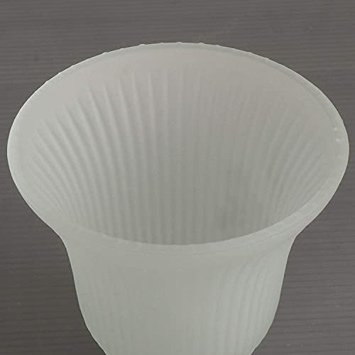 Anmire 2 Pack Frosted Ribbed Glass Shade, Bell Shaped Light Fixture Replacement Globe or Cover with 2-1/8-Inch Fitter for Ceiling Fan Light Chandelier Wall Sconce, G0016