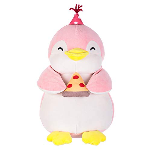 MINISO Cute Penguin Plush Toy Lovely Plushies Stuffed Animal Doll Gift Pizza Character, Christmas Pillow for Boy Girls 13 Inches