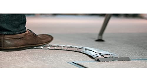 Canal guide-câble flexible gris pour bureau assis-debout - 3