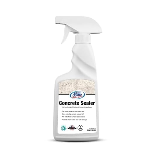 Rain Guard Concrete Sealer Spray 16 oz | Ready to Use | Natural Finish | Deep Penetrating Protection Against Water and Salt Damage for All Concrete Surfaces | Silane/Siloxane Waterproofer