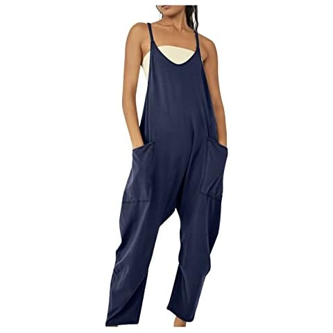 OVARA Women's Casual Loose Strap Dungarees Cover