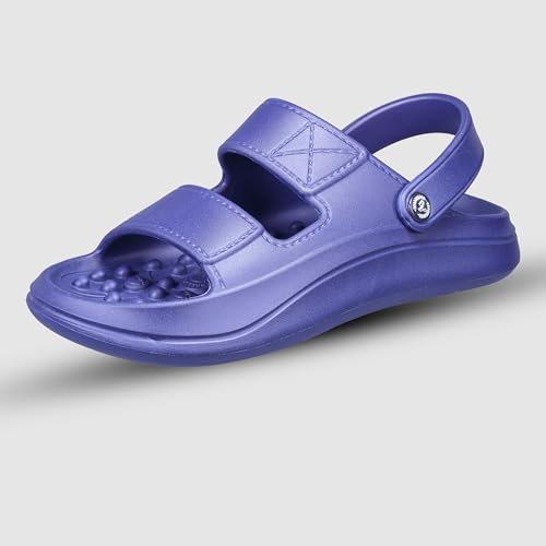 Image of Impakto Accupressure Slip-On Sandals for Men with Back Strap | Lightweight Soft Cushion Massage Footbed Slides | Slipper for Indoor & Outdoor
