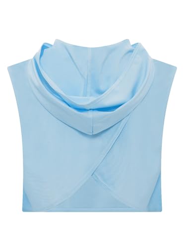 YiZYiF Kids Girls Sleeveless Hooded Crop Top Colorblock Cropped Hoodies Quickdrying Athletic Shirt4