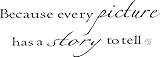 Wheeler3Designs Because Every Picture HAS A Story to Tell Vinyl Wall Quotes Family Lettering ...