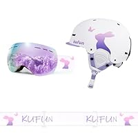 Amazon | kufun スキー ヘルメット スノーボード ゴーグル