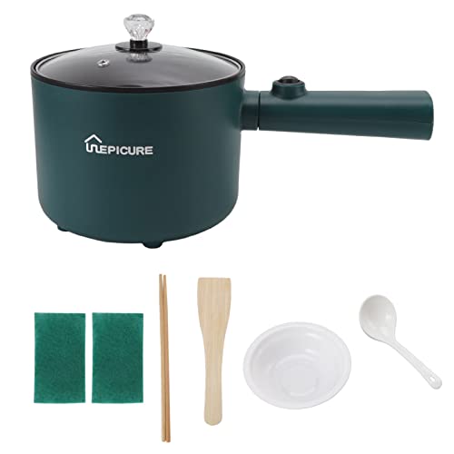 Tnfeeon Olla eléCtrica para Cocinar Al 1 8 L Multifuncional Antiadherente para Dormitorio Oficina PortáTil para Cocinar Ramen Apta para Fideos Bistec Cocina Huevos Saltear FreíR Pasta