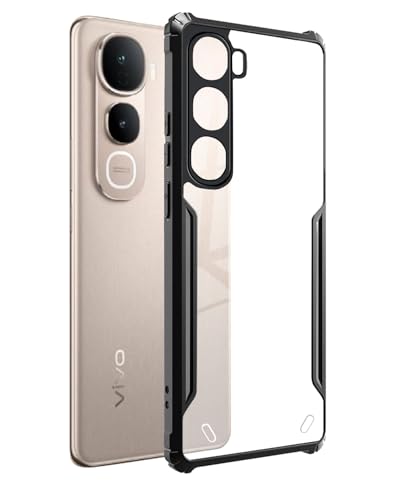 Image of Spazy Case Vivo Y400 Back Cover | Transparent Crystal Clear Hard PC Back Case with TPU Bumper, Drop Protection Case Cover for Vivo Y400