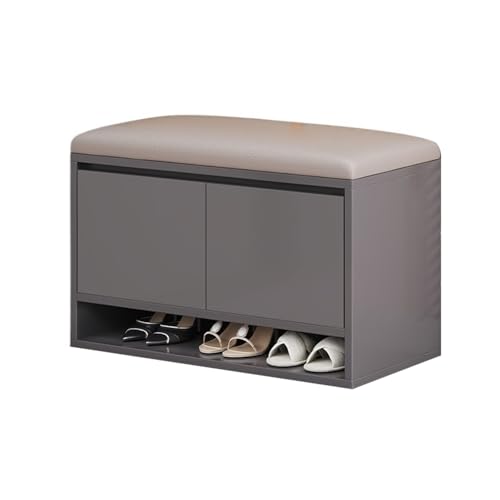 Banc ottoman de rangement résout le désordre de la chambre cadre bois
