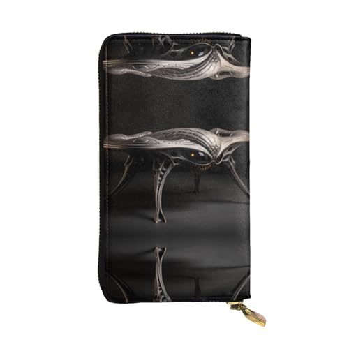 JKDGOJ Table basse en forme d'imprimés pour femme - Portefeuille long en cuir - Grande capacité - Sac à fermeture éclair pour cartes de crédit