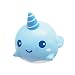 ibloom Squishies Mini Billie The Whale Mint Scented Slow Rising Animal Squishy (Light Blue)