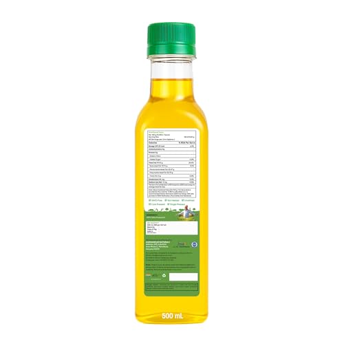 Image of Aurganicum Pure Wood Pressed Yellow Mustard Oil (Peeli Sarson) - Cold Pressed & Natural | Rich Aroma & Authentic Taste | Unrefined & Chemical-Free Cooking Oil (500 ml | Pet)