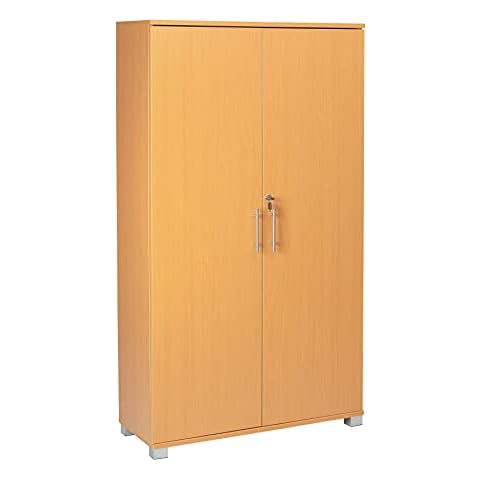 Office Storage Cupboard Bookcase Filing Cabinet Beech Lockable 2 Door Cabinet Cover