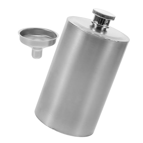 JECOMPRIS Stainless Steel Portable Wine Flask with Funnel Outdoor Container for Camping Travel and Daily Use Lightweight and Elegant Design for Various Beverages