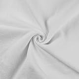  Tissu 100% Lin uni Blanc - Par 50 cm