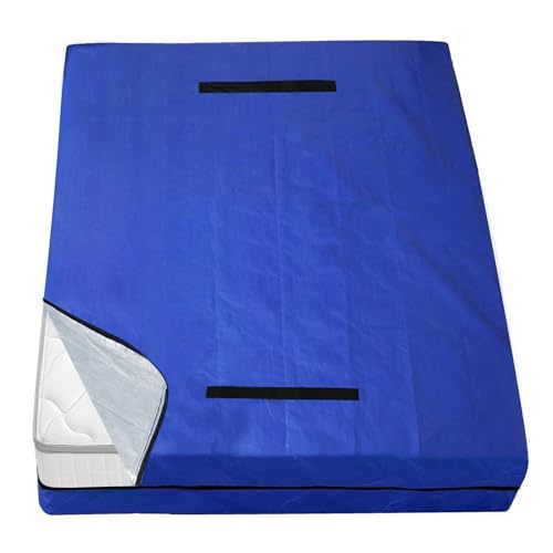 Mattress Bags for Moving and Storage Waterproof Mattress Cover for Moving with Heavy Duty Handles Strong Zipper Reusable Mattress Storage Bag Moving Supplies & Moving Bags Twin XL Size Blue