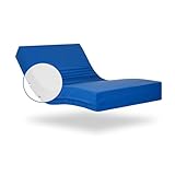Geriafy – Professional HR Mattress 3ft | 15 cm/5.91in Thickness | Waterproof & Fire Retardant Cover | Breathable | For Adjustable Bed (Single), Blue