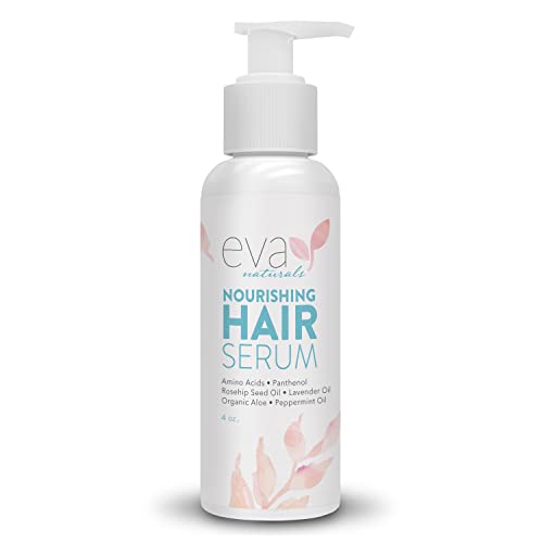 Eva Naturals Sérum para el Pelo con Biotina para el Cabello – Anticaída de Cabello Mujer y Hombre – Loción Anticaída y Antiencrespamiento de Cabello Totalmente Natural, Saludable y Nutritiva...