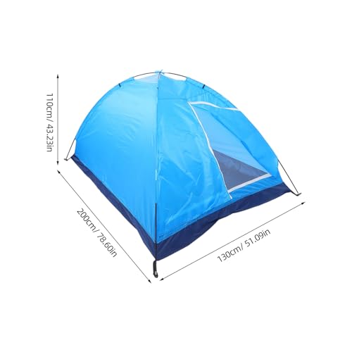Carpa camping ligera para una persona color azul miniatura 2