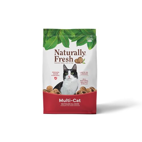 Naturally Fresh Cat Litter Made from Walnut Shells, Unscented, Multi-Cat, Upcycled, Low Dust,...