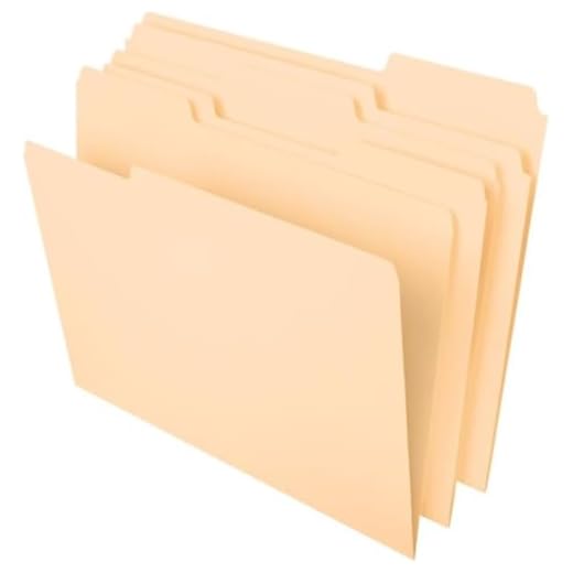 Pendaflex File Folders, Letter Size, 8-1/2" x 11", Classic Manila, 1/3-Cut Tabs in Left, Right, Center Positions, 100 Per Box (65213)