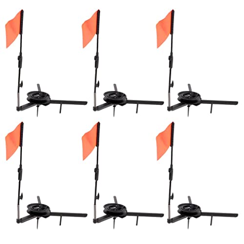 FytStycale 6X Ice Fishing Tip-Up with Orange Flag Foldable Ice