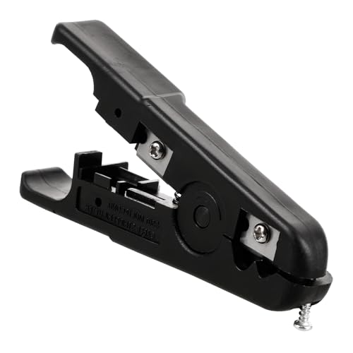 SEWACC Pelacables Eléctricos Multifuncional Negro Alicates Pelacables Compactos para Cortar y Pelar Cables para Reparación E Instalación Eléctrica