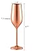 VERISA Stainless Steel Wedding champagne flutes 2 pack, 200ML Unbreakable Champagne Glasses moet flutes,Prosecco Glasses mimosa flutes bride and groom champagne glassesmocktail (rose gold)