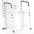 Toilet Safety Frame- 350lbs Adjustable Safety Grab Bar, Toilet Frame with Handle and Suction Cups Toilet Safety Guard for Elderly (White Grey)