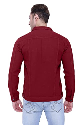 Image of Men Regular Fit Washed Full Sleeve Denim Jacket
