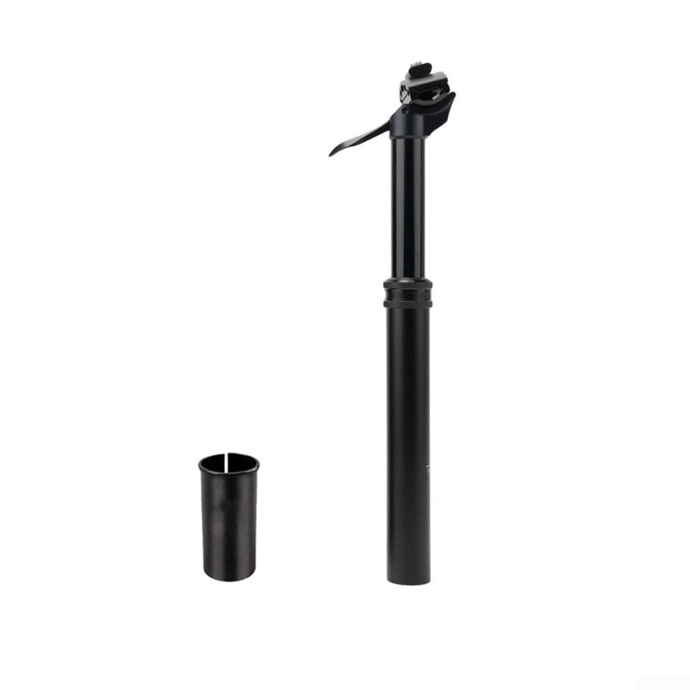 Dropper Sattelstütze 27,2 mm 100 mm Travel MTB | Glatte Öl-Gas-Betätigung, 100 mm Tropfen, 27,2 mm Durchmesser, eloxierte schwarze Oberfläche, ideal für Langlauf