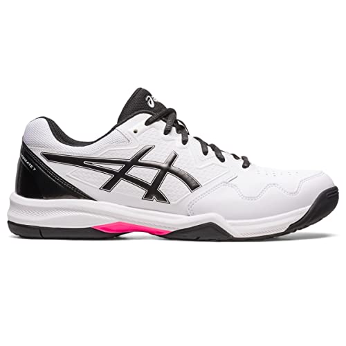 ASICS Men's Gel-Dedicate 7 Tennis Shoes, 12,White/Hot Pink