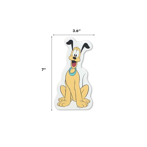 Image of Disney Pluto Shelf Sitter Decor | Chunky Wood Block Decoration for Kids' Bedroom or Play Room