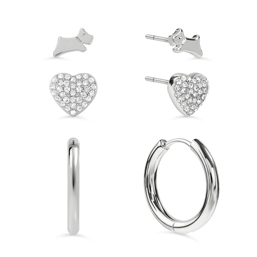 Boucles d'oreilles chien sautant et cœur Radley en plaqué argent pour parfaire vos looks d'été