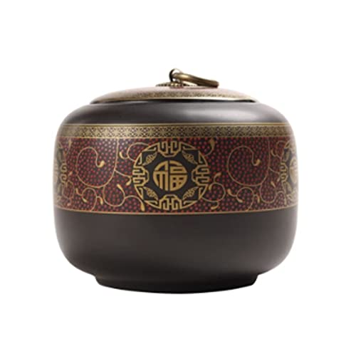 Lata de Té Recipiente for té de porcelana con decoración de estilo retro chino, recipiente for té suelto de cerámica de estilo chino vintage, recipiente for dulces de azúcar, tarro de jengibre, latas