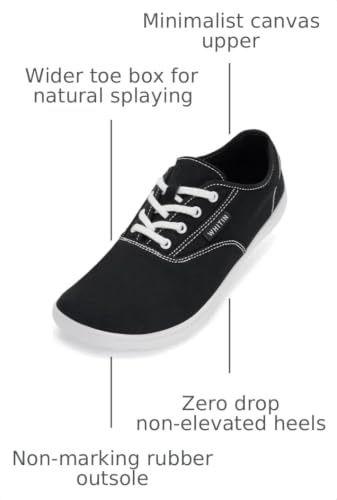 Image of WHITIN Men's Wide Canvas Barefoot Sneakers | Zero Drop Sole | Minimalist Footwear