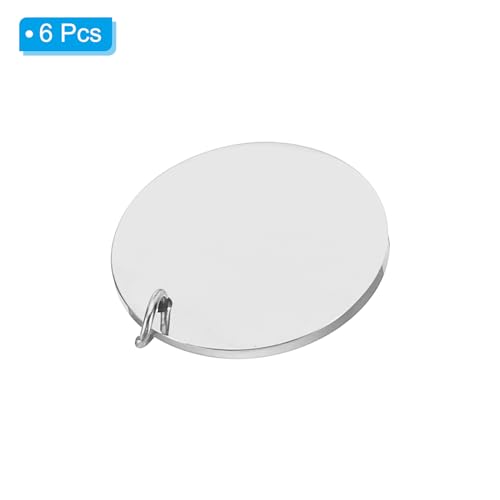 Placa redonda de metal para estampado DIY y joyería artesanal personalizada, pack de 6 3