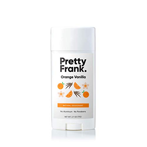 Pretty Frank Natural Deodorant Stick – Natural Deodorant for Women, Men & Teens, Aluminum-Free, Made with Baking Soda & Other Organic, Safe, and Effective Ingredients (Orange Vanilla, 1pk)