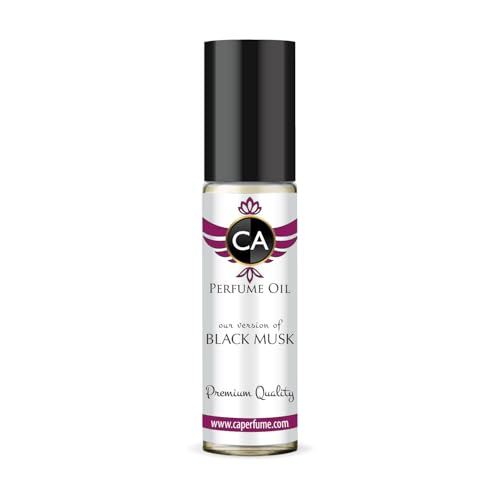 CA Perfume Impression of Black Musk Unisex Fragrance Oil Amber Spicy Scent Long Lasting Perfumes for Women &amp; Men Travel Size TSA Ready Mini Parfum Body Oil Roll-on 0.33 Fl Oz 10ml
