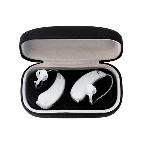 Lexie Lumen Self-Fitting OTC Hearing Aids - Bluetooth Enabled with Invisible Fit, Directional Microphones, Smartphone App Control, Replaceable Batteries, for Mild to Moderate Hearing Loss (Gray)