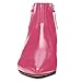XYD Women's Formal Pointed Closed Toe Flats Ankle Boots Low Heel Booties Office Dress Shoes with Double Side Zippers (Fuchsia, Size 4)