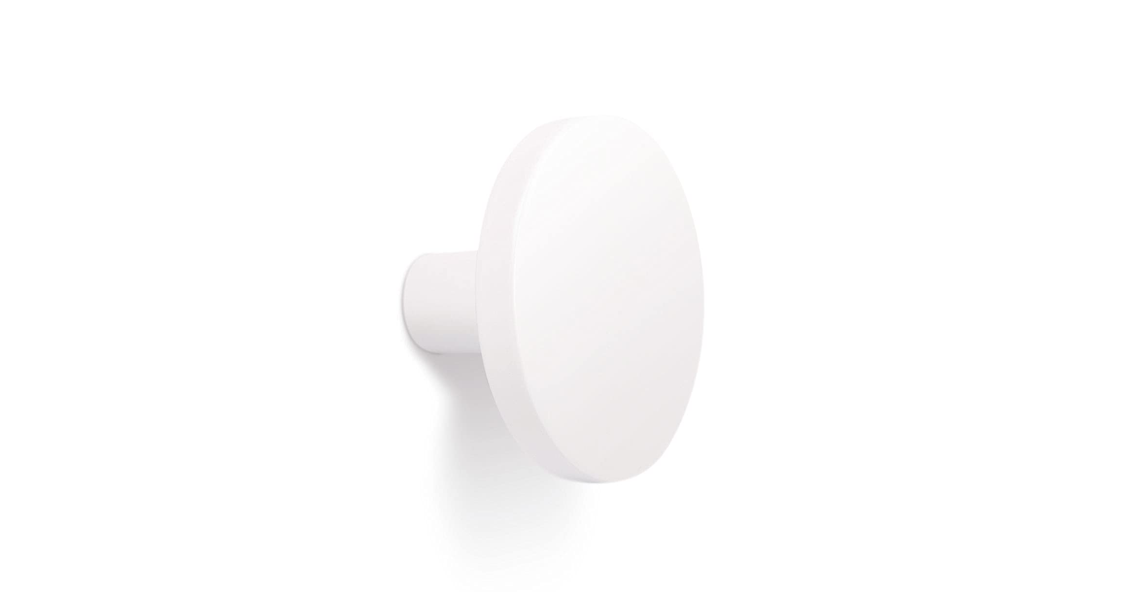 Gedotec COMO - Pomo para muebles (10 unidades, 41 mm de diámetro, para cajones o cajones, para armarios de cocina y puertas, con tornillos), color blanco mate