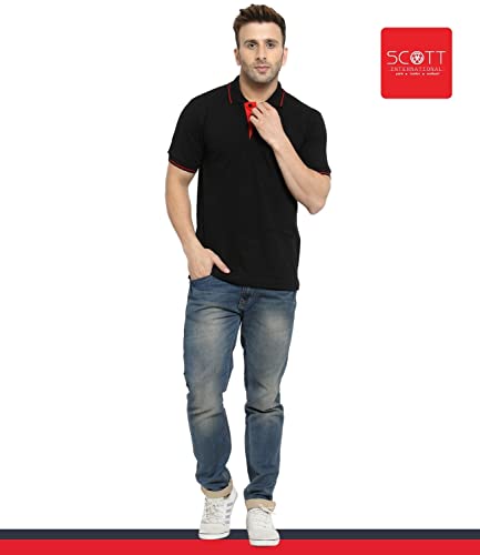Image of Scott International Men's Regular Fit Half Sleeve Organic Cotton Polo T-Shirt