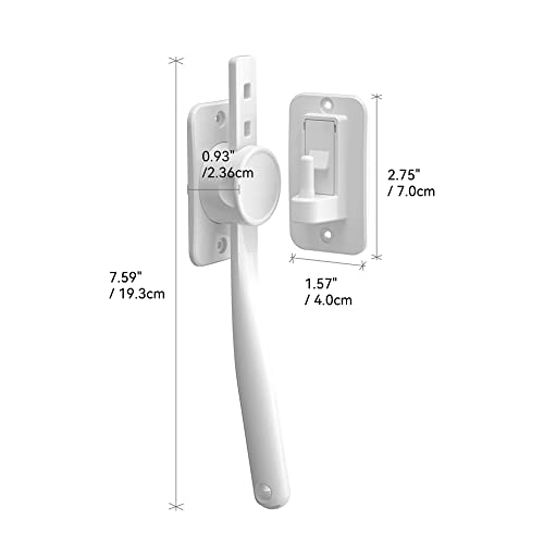 SAFELON Baby-Sicherheitstür Fingerklemmschutz, Türschloss und Türstopper für Kinder und Haustiere, bequemer Katzenzugang(Weiß) (1)