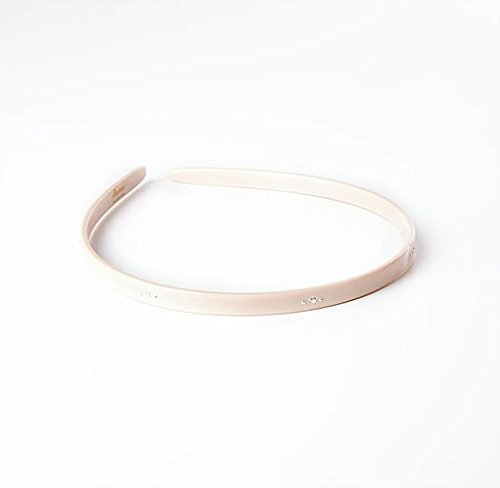 Ficcare French Acetate Skinny Glittery Headband Ivory