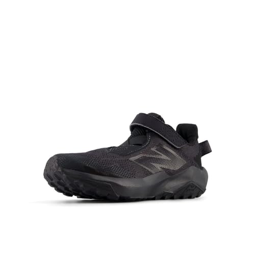 New Balance Dynasoft Nitrel V6 Running Shoe, Black/Phantom, 12.5 Wide US Unisex Little_Kid