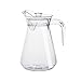 Cabilock Brocca per acqua e succo, con coperchio, in plastica trasparente, resistente al calore, per succo, caffè, limonata, 1 5 l