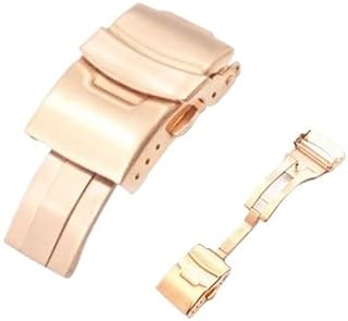 Hebilla de correa de reloj sólida, hebilla de cinturón de acero inoxidable mate 304, 18mm, 20mm, 22mm, 24mm, tamaño doble, hebilla de correa de seguridad