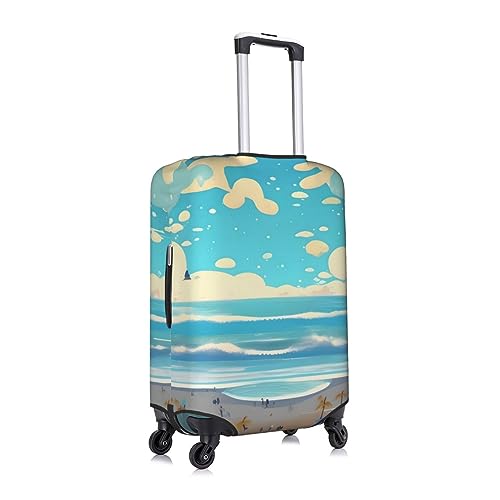 Beach Cartoon Suitcase Cover Luggage Protective Case High Elasticity Material For Travelers3