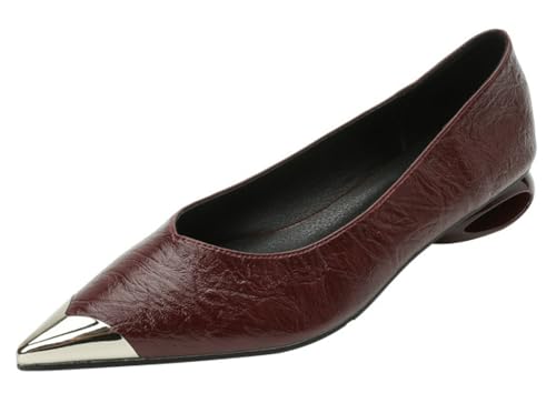 Niction PU Leather Flats for Women Casual Pointed Toe Flat Shoes Mary Jane Ballet Flats Shoes Cute Trendy Comfortable Dressy Work Flat 2025